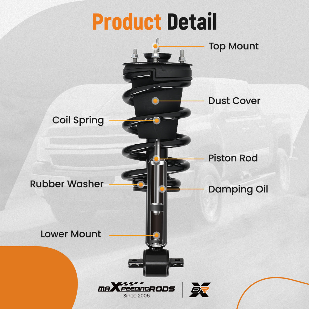 RWD Front Struts Rear Shocks Assembly for 2014-2018 compatible for Silverado 1500 compatible for Sierra 1500