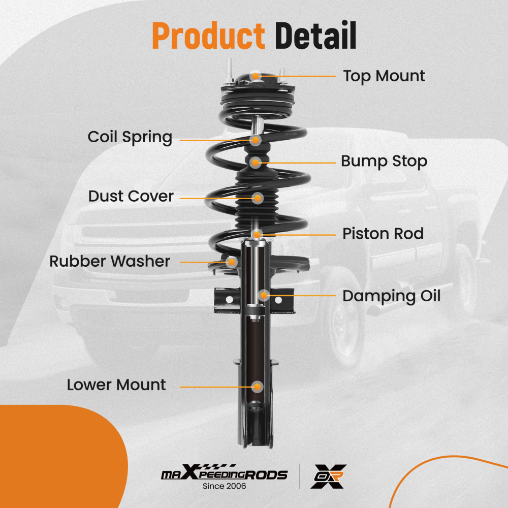 Front Struts Rear Shocks Sway Bars compatible for Chevy Traverse compatible for Buick Enclave GMC Acadia