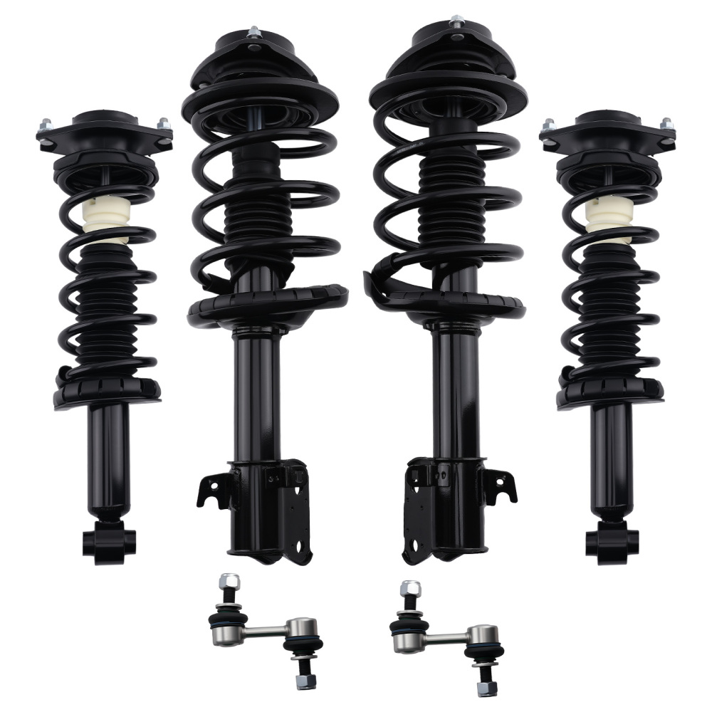 Set 6 Front Rear Struts w/ Coil Spring Sway Bars Kit for 2010-2012 compatible for Subaru Legacy