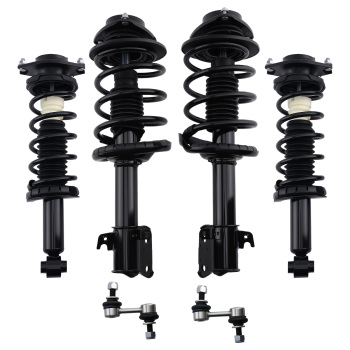 Set 6 Front Rear Struts w/ Coil Spring Sway Bars Kit for 2010-2012 compatible for Subaru Legacy