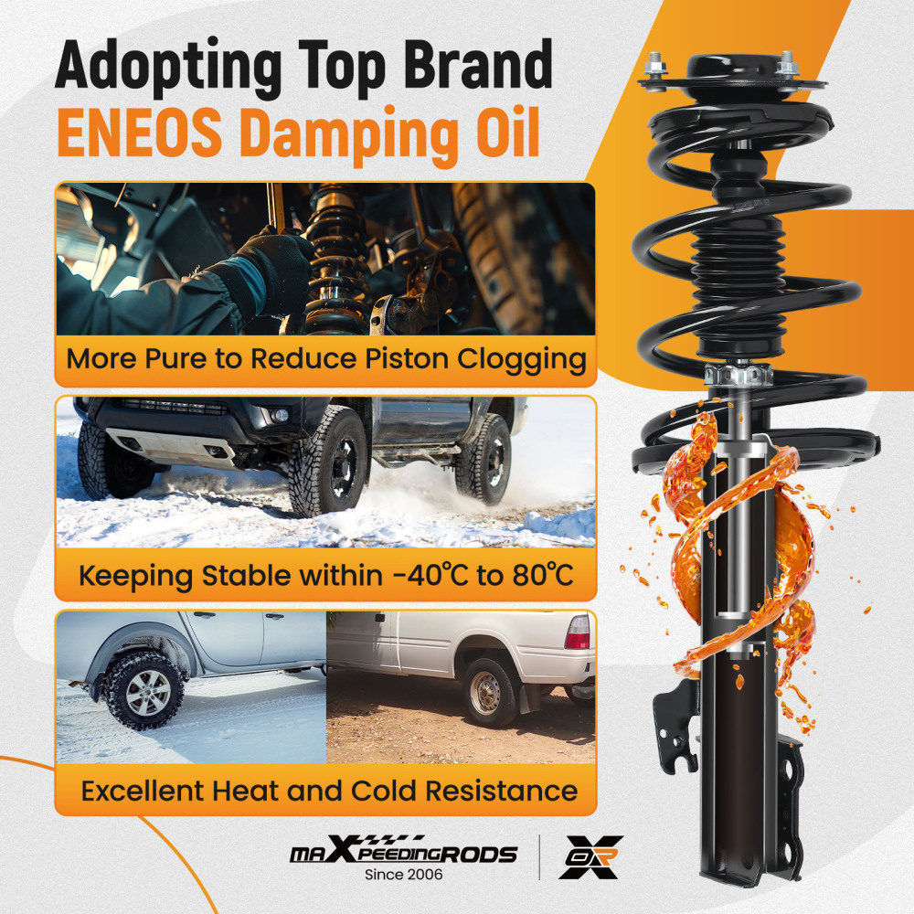 Suspension Kit Front Strut W/ Control Arms compatible for Toyota Highlander RX350 2010-2013