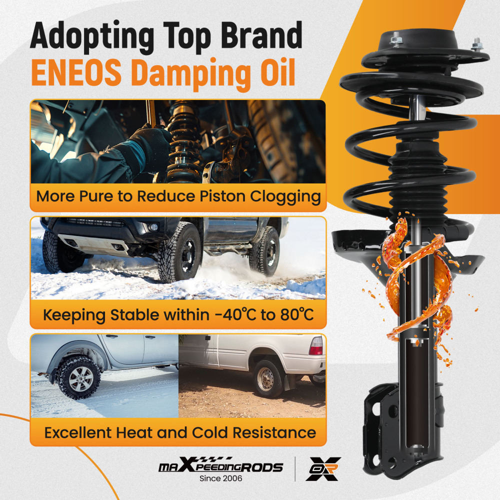 Front Struts w/Springs Suspension compatible for Subaru Legacy 2005-2009 172498 172499