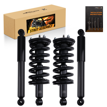 Front Rear Complete Struts w/Coil Springs compatible for Nissan Armada 2005-2015 RWD 471358