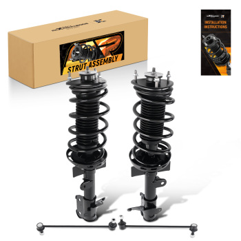 Front Struts w/Coil Spring Assembly Sway Bars Links for 2011 2012 compatible for Honda Odyssey