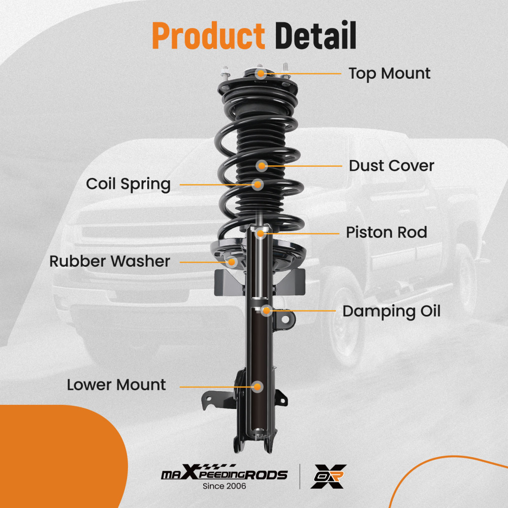 Front Struts w/Coil Spring Assembly Sway Bars Links for 2011 2012 compatible for Honda Odyssey