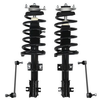Front Struts w/ Coil Spring Assembly Sway Bars Kit for 2003 - 2014 compatible for Volvo XC90