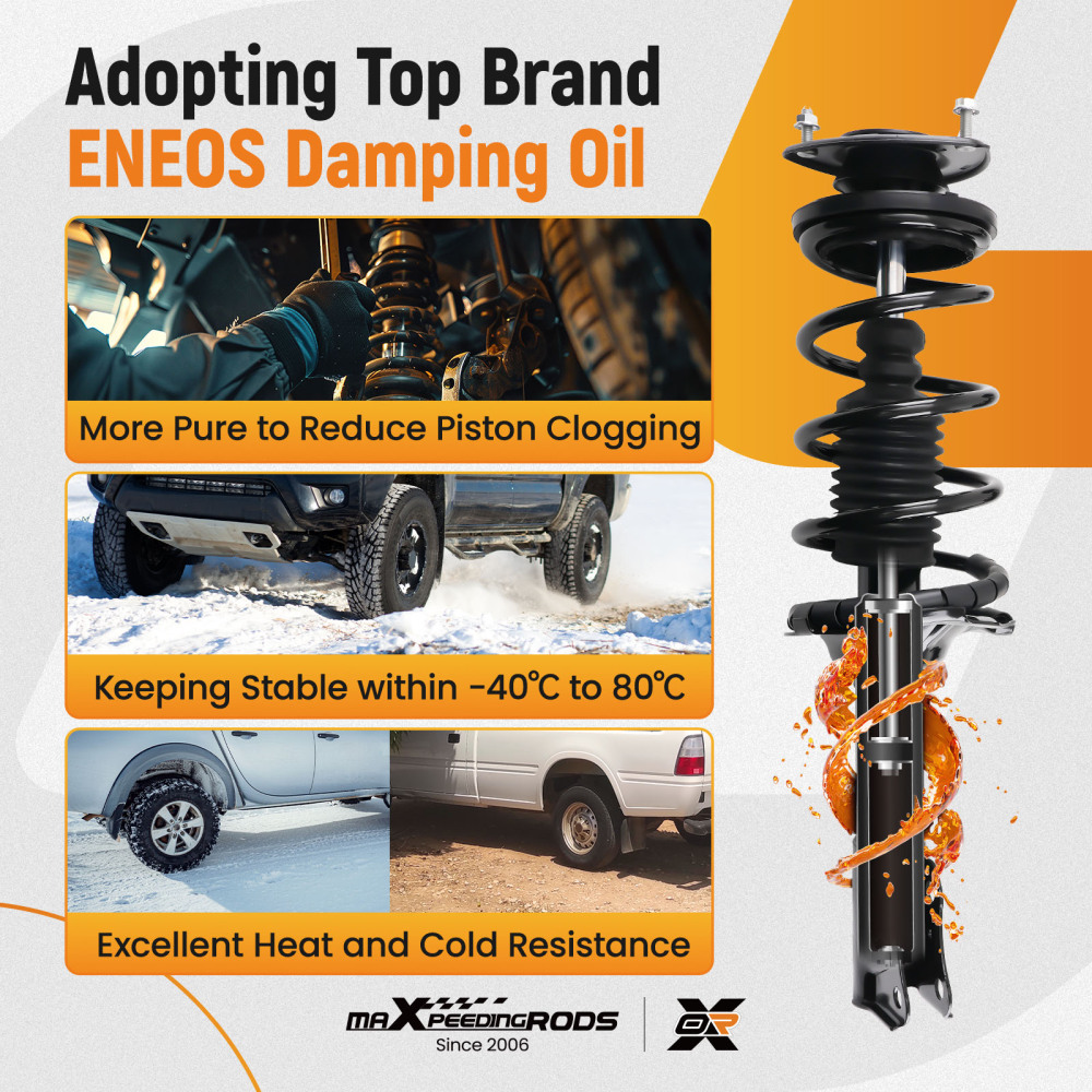 Set 2 Front Shocks Struts Coil Spring Assembly For 2000-2005 compatible for Toyota Echo 171575