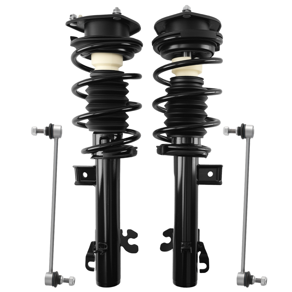 4x Front Complete Struts w/Coil Springs Sway Bar compatible for MINI COOPER 2007 - 2008