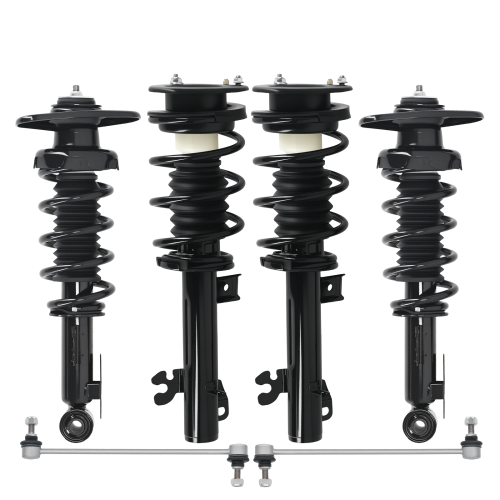 Front Rear Complete Struts w/ Coil SpringSway Bar compatible for Mini Cooper 2007-2008