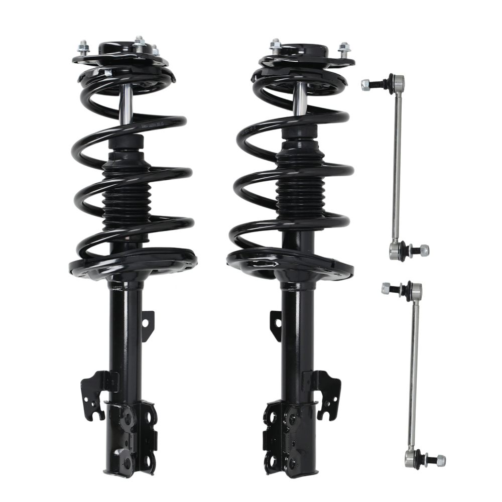 Front Struts w/ Spring Sway Bars Links for 2011 2012 2013 2014 compatible for Toyota Sienna FWD