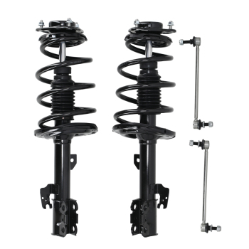 Front Struts w/ Spring Sway Bars Links for 2011 2012 2013 2014 compatible for Toyota Sienna FWD