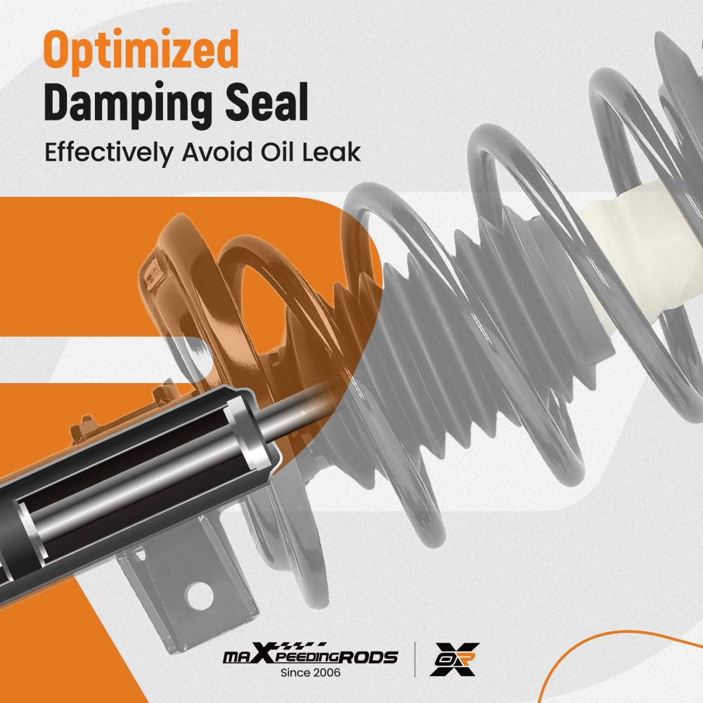 2x Front Complete Struts+Coil Springs For 2010-2015 compatible for Mercedes-Benz GLK250 GLK350