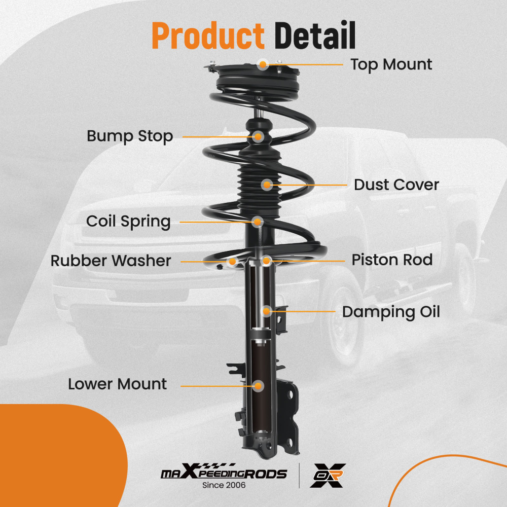 Suspension Rear Front Struts Assembly compatible for Nissan Murano 2009-2014 3.5L
