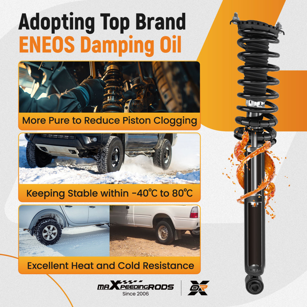 Pair Rear Complete StrutsCoil Springs Assembly For 2000-2004 compatible for Subaru Outback