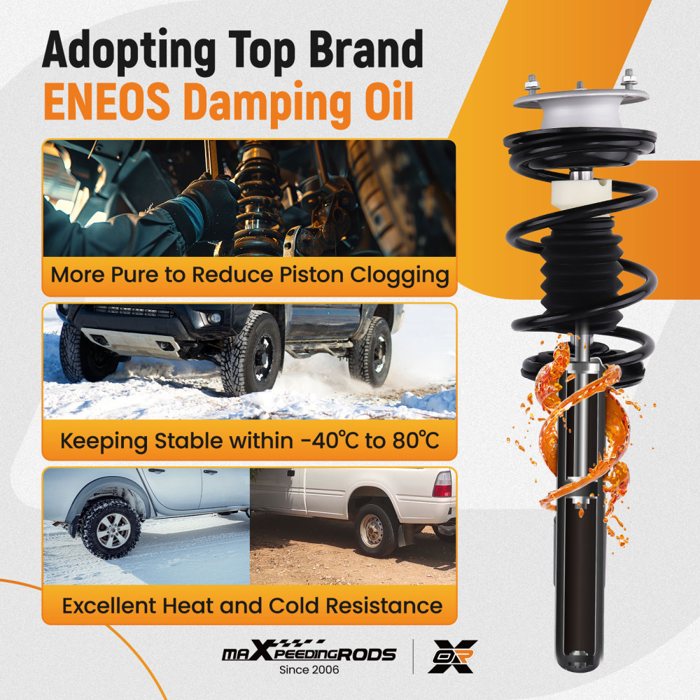 2x Jambe de Suspension Amortisseur Avant compatible pour BMW 5 E60 E61 535D,540i,545i