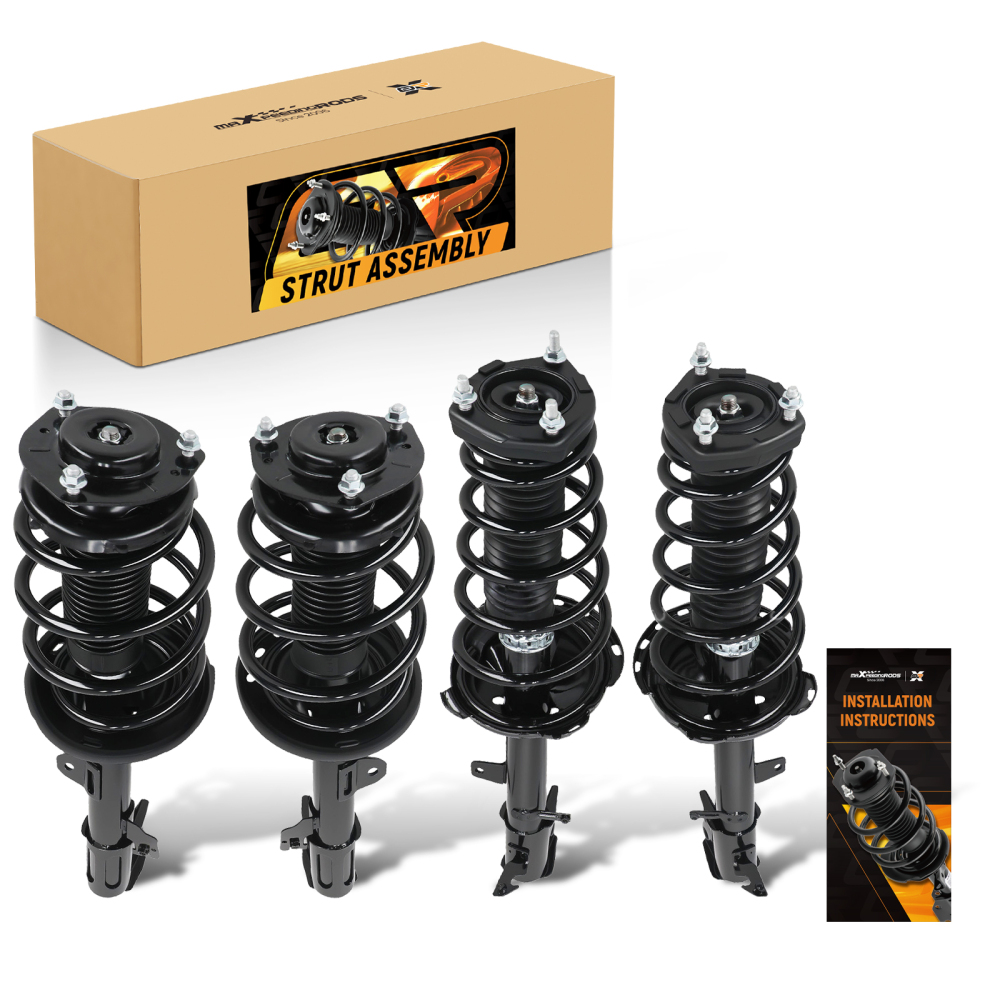 Front Rear Shock Struts w/ Spring Assy For 2008 2009-2013 compatible for Toyota Highlander AWD