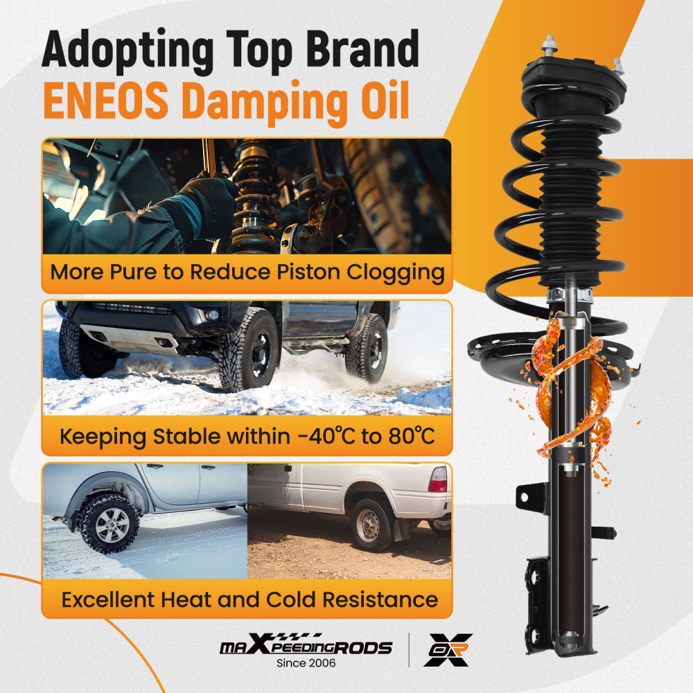 Front Rear Shock Struts w/ Spring Assy For 2008 2009-2013 compatible for Toyota Highlander AWD