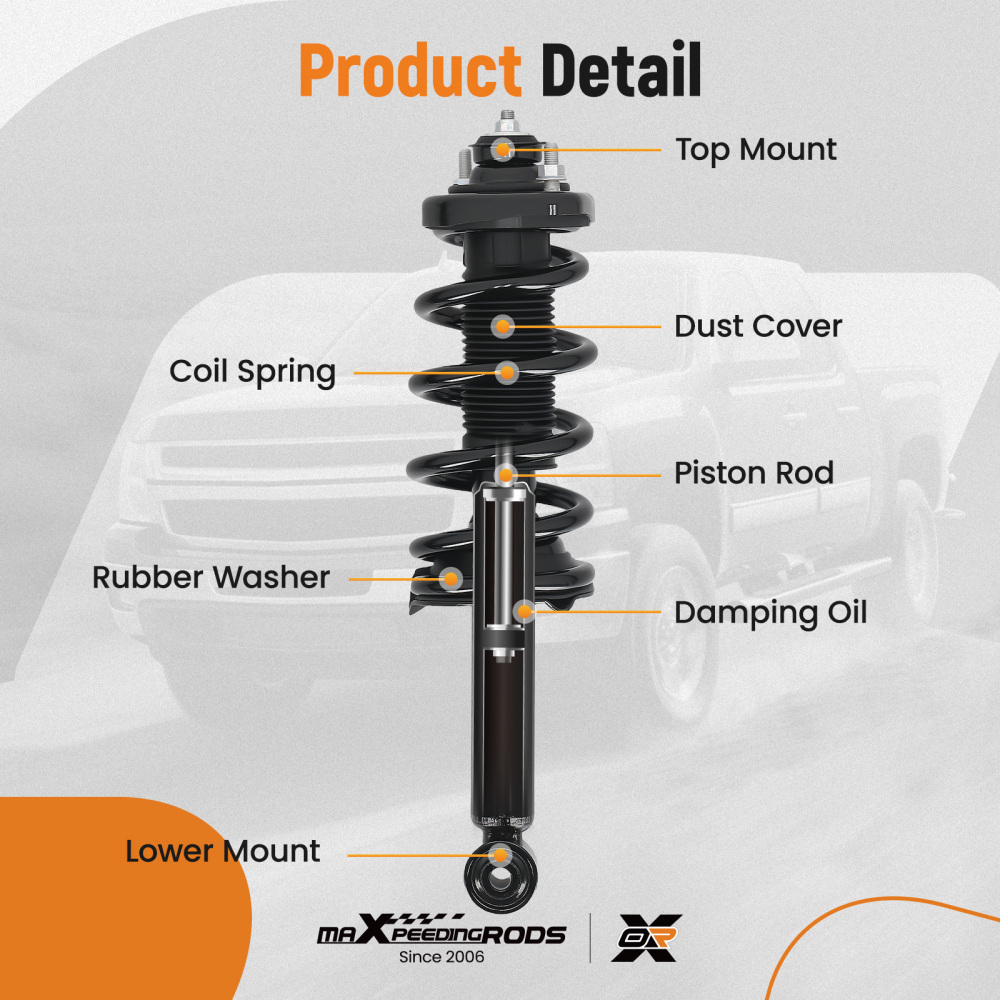 NEW Rear Struts 2012 2013 2014 2015 2016 compatible for Honda CR-V 2WD 2.4L 172957R 172957L