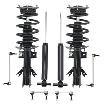 Front + Rear Struts w/Sway Bar Links compatible for Ford Fusion 2013-2018 compatible for FWD 272638