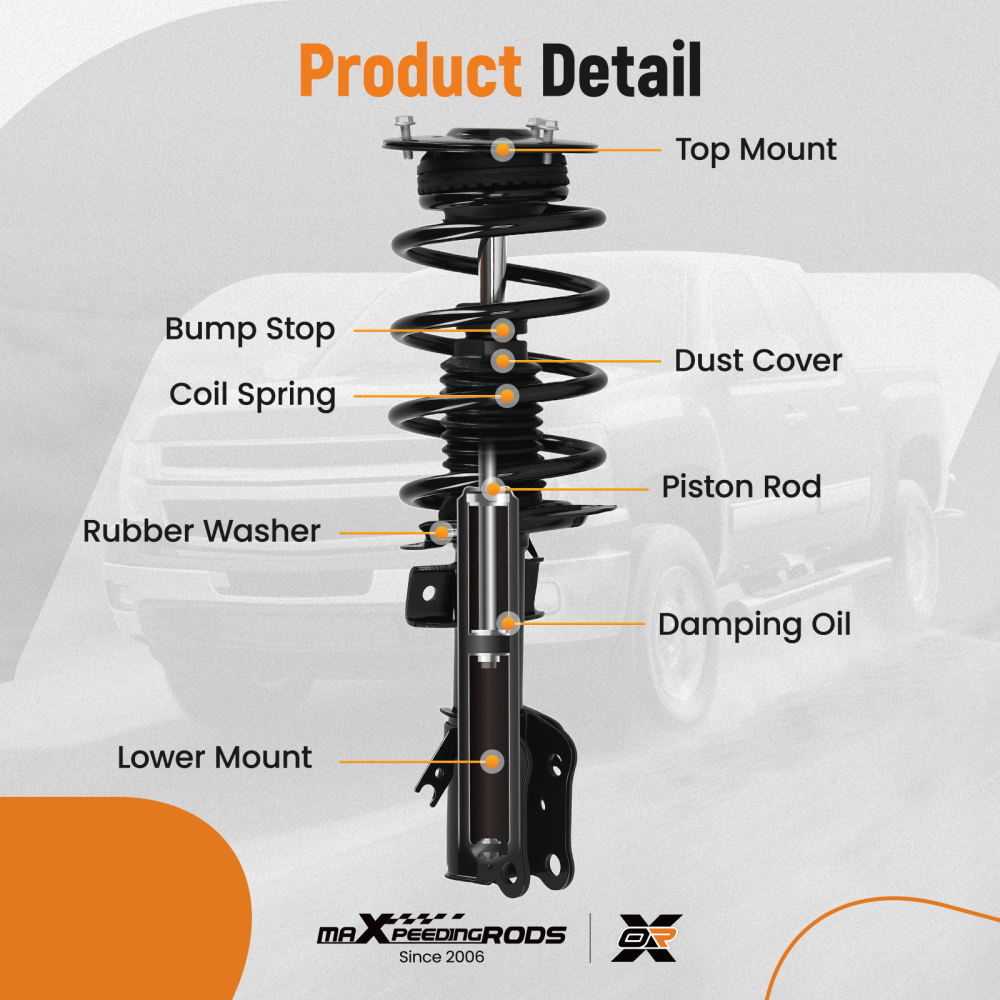 MaXpeedingrods Rear Front Struts Assembly compatible for Ford Fusion 2013-2020 compatible for FWD
