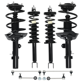 Front Rear Struts w/ Coil Spring Sway Bars Links compatible for HONDA ACCORD 2.4L 2013-2017