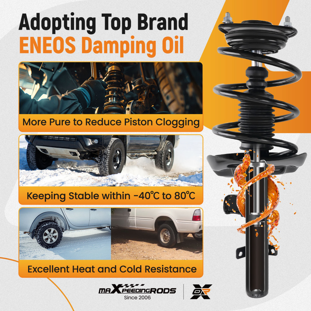 maXpeedingrods 4Pcs Front Struts & Sway Bar Link for Honda Accord 2.4L 2013-2017