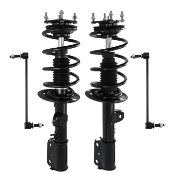 4PCS Front Struts w/ Sway Bar End Link compatible for FORD EXPLORER 2011 - 2013 compatible for FWD