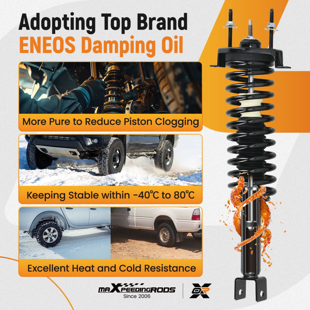 4pcs Suspension Rear Front Struts Assembly compatible for Chrysler Sebring 2001-2006