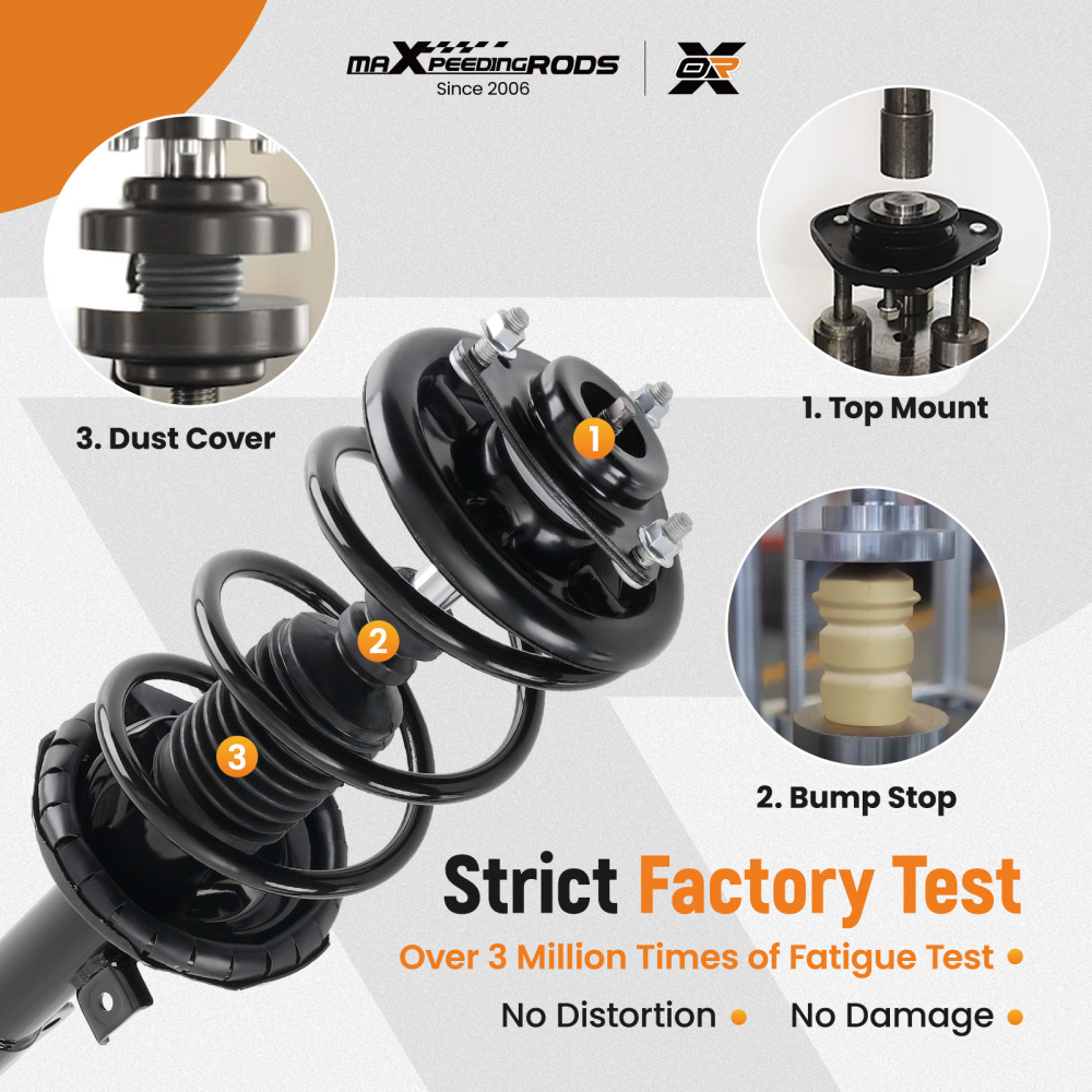 maXpeedingrods 2Pcs Front Struts Shock Absorbers for Mitsubishi Lancer 2008-2011