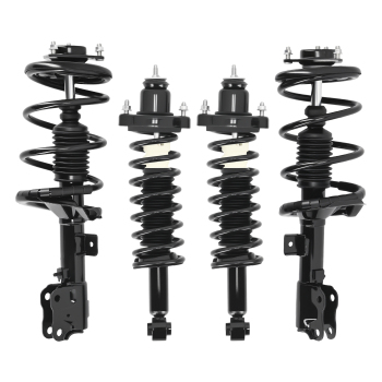 4pcs Front + Rear Struts w/Coil Spring Assembly compatible for Mitsubishi Lancer 08-10 GTS