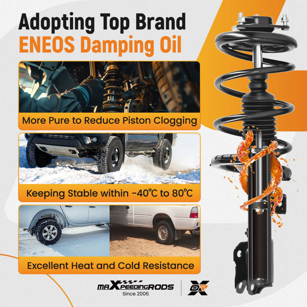 Front Rear Complete Shocks Struts compatible for Mitsubishi Lancer 2008-2017 2.0L 2.4L