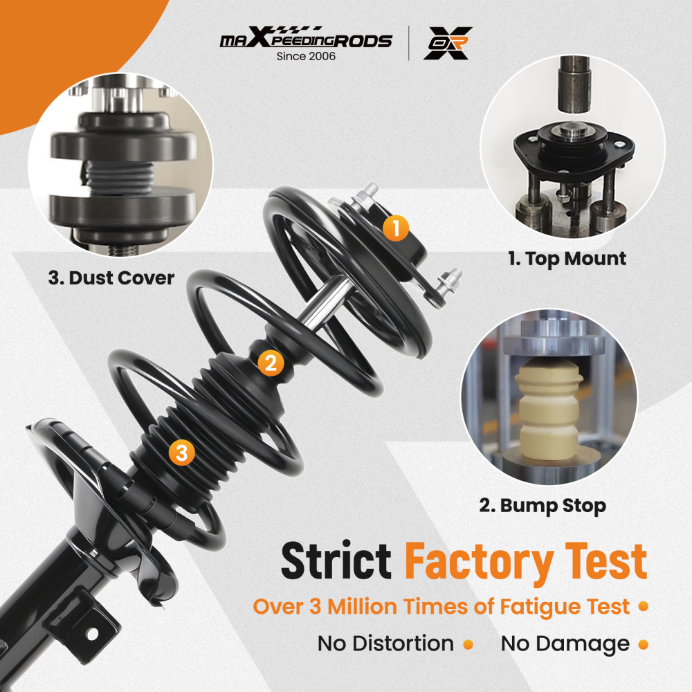 Front Rear Complete Shocks Struts compatible for Mitsubishi Lancer 2008-2017 2.0L 2.4L