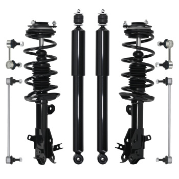 Front Complete Struts Sway Bar End Link Kits compatible for HONDA CIVIC 2013 - 2015 EX EX-L