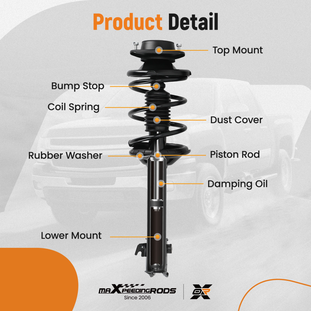 4PCS Front Rear StrutsCoil Spring Suspension Kit compatible for Subaru Outback 2000-2004