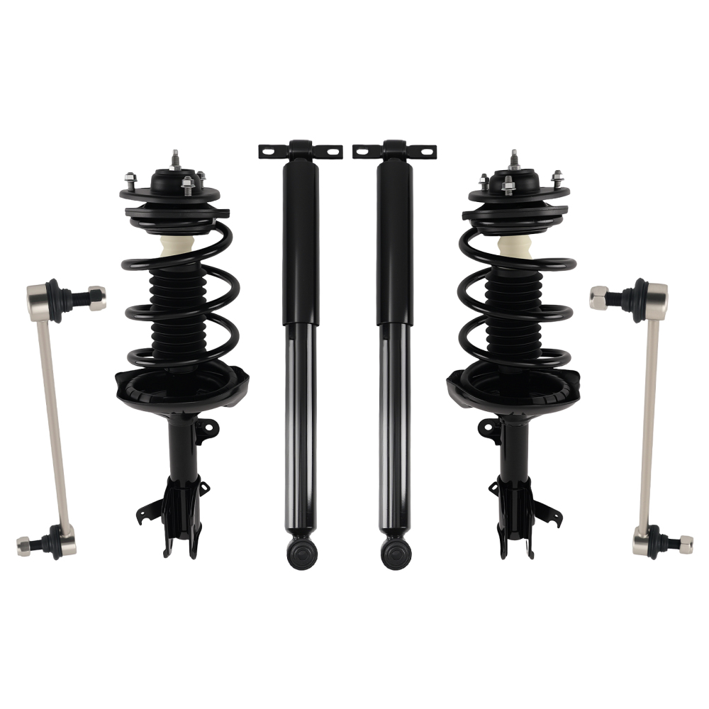 Set Front+Rear Shocks Struts w/ Sway Bar For 2005-2007 compatible for Honda Odyssey 3.5L compatible for FWD