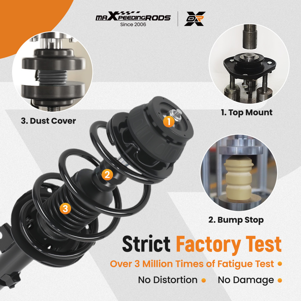 maXpeedingrods 6Pcs Front StrutsRear Shocks Sway Bar Links for Hyundai Accent 2012-2017