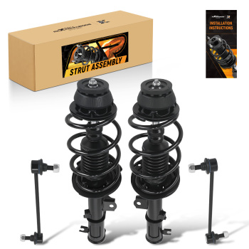 maXpeedingrods 4Pcs Front Shock Struts & Sway Bar Links for Hyundai Accent 2012-2017 Kia Rio 2012-2017