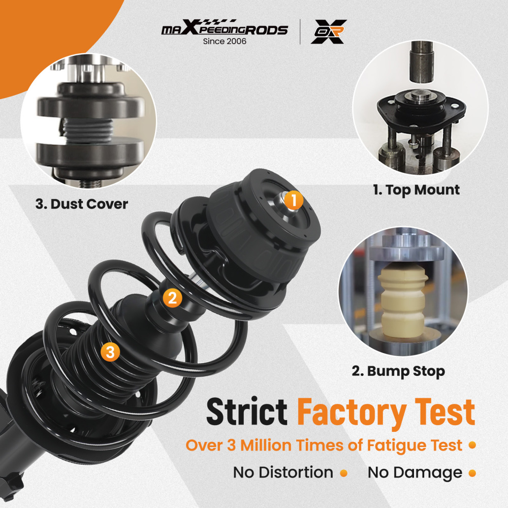 maXpeedingrods 4Pcs Front Shock Struts & Sway Bar Links for Hyundai Accent 2012-2017 Kia Rio 2012-2017