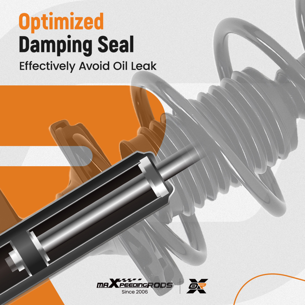 maXpeedingrods 4Pcs Front Shock Struts & Sway Bar Links for Hyundai Accent 2012-2017 Kia Rio 2012-2017