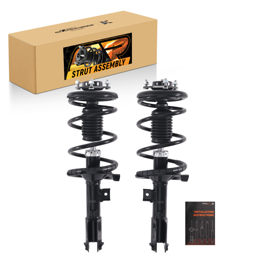 2pcs Front Left + Right Strut Spring for 2008 - 2011 compatible for Mitsubishi Lancer 2.0L 2.4L