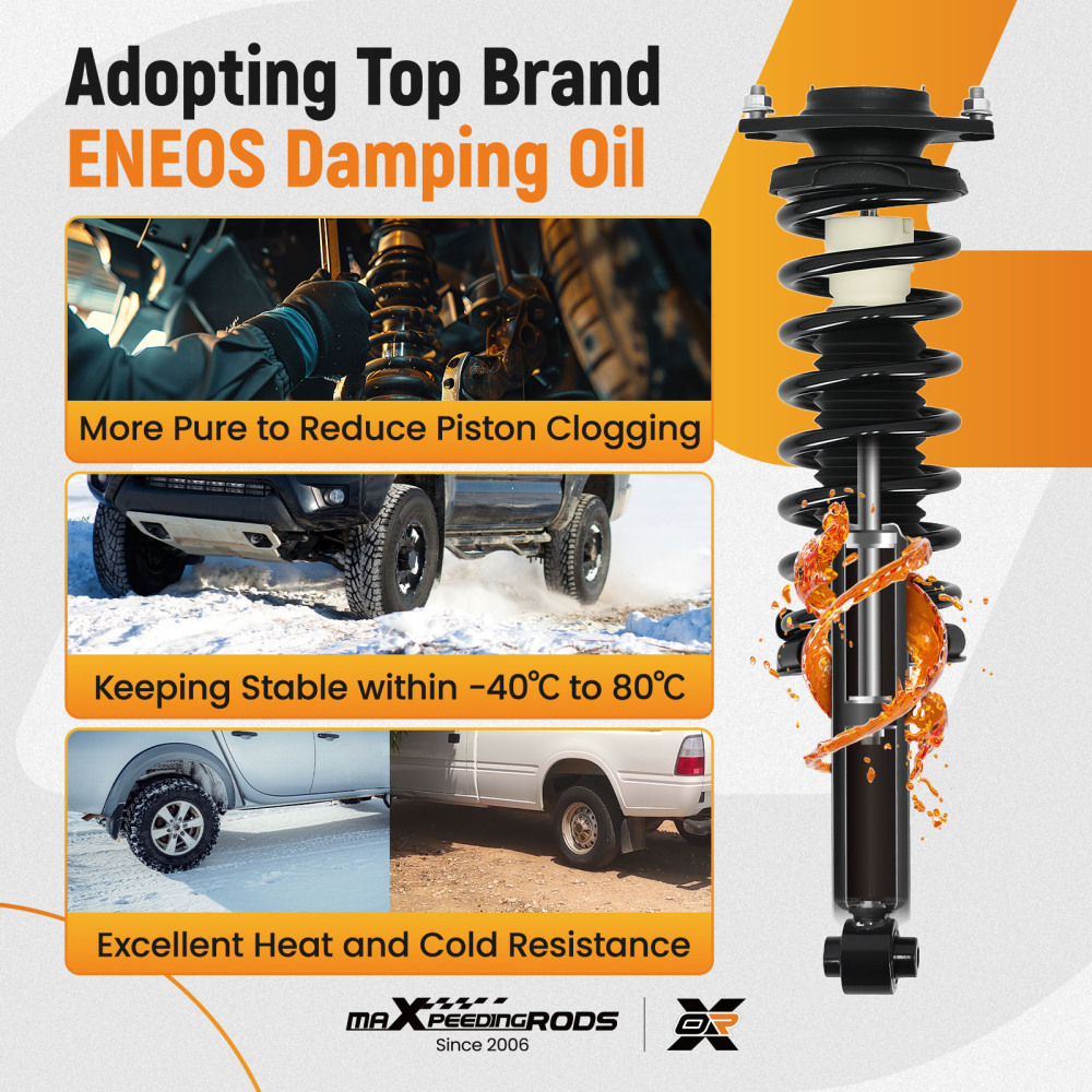 Pair Rear Shocks Struts Assembly Spring compatible for Subaru Forester 2009-2013 2.5L H4