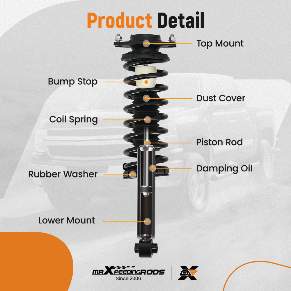 Pair Rear Shocks Struts Assembly Spring compatible for Subaru Forester 2009-2013 2.5L H4