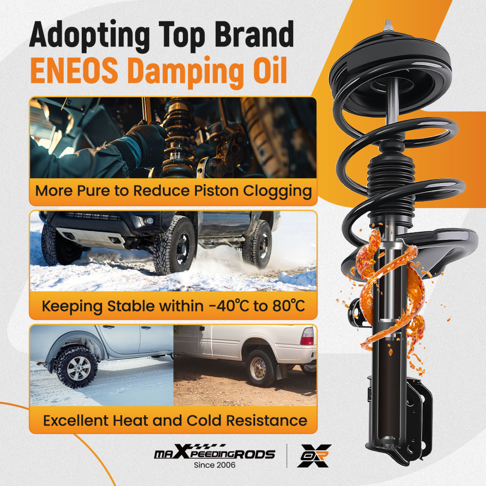 4pcs Rear Front Struts Assembly compatible for Hyundai Entourage 07-08 compatible for Kia Sedona 06-14