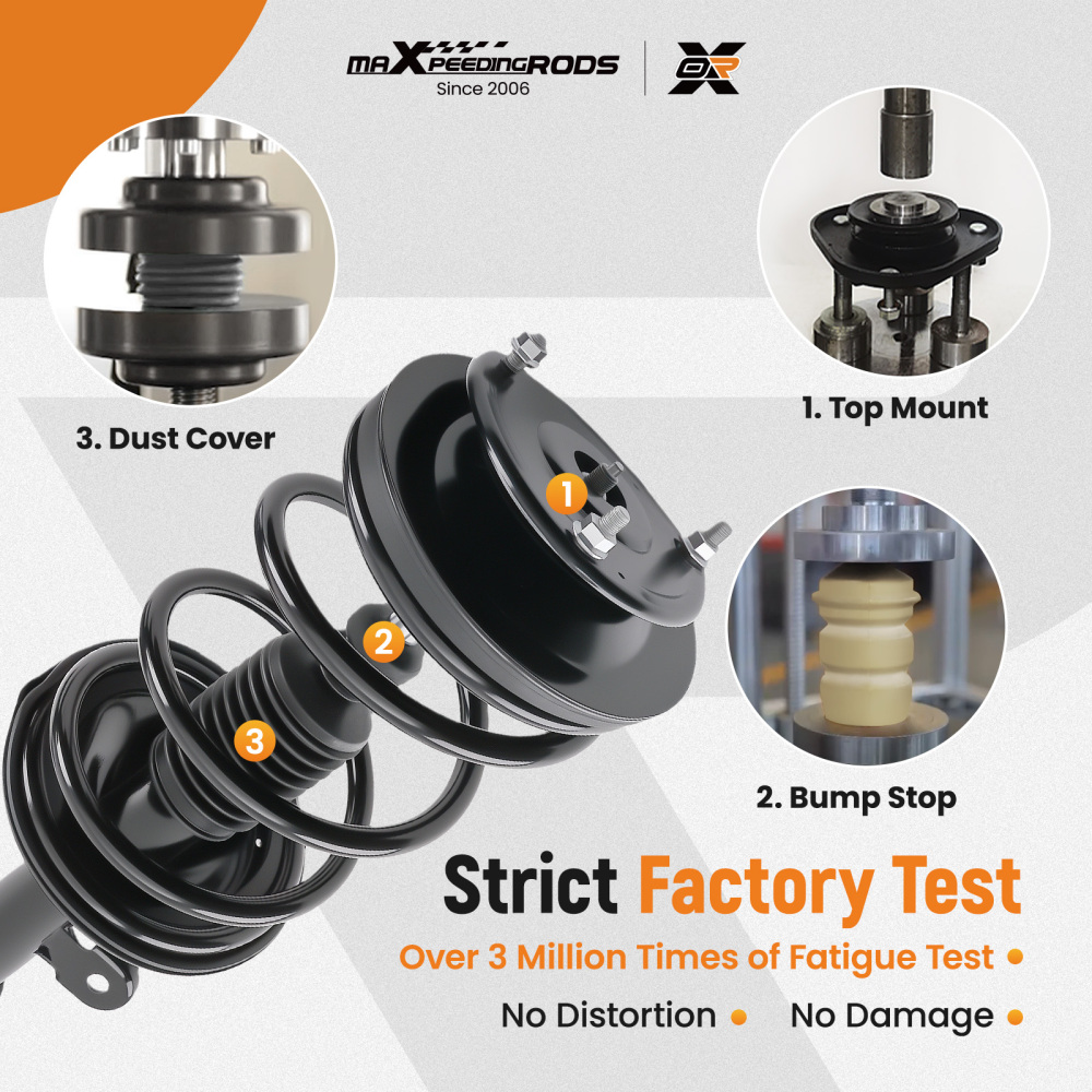 4pcs Rear Front Struts Assembly compatible for Hyundai Entourage 07-08 compatible for Kia Sedona 06-14