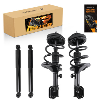 4pcs Rear Front Struts Assembly compatible for Hyundai Entourage 07-08 compatible for Kia Sedona 06-14