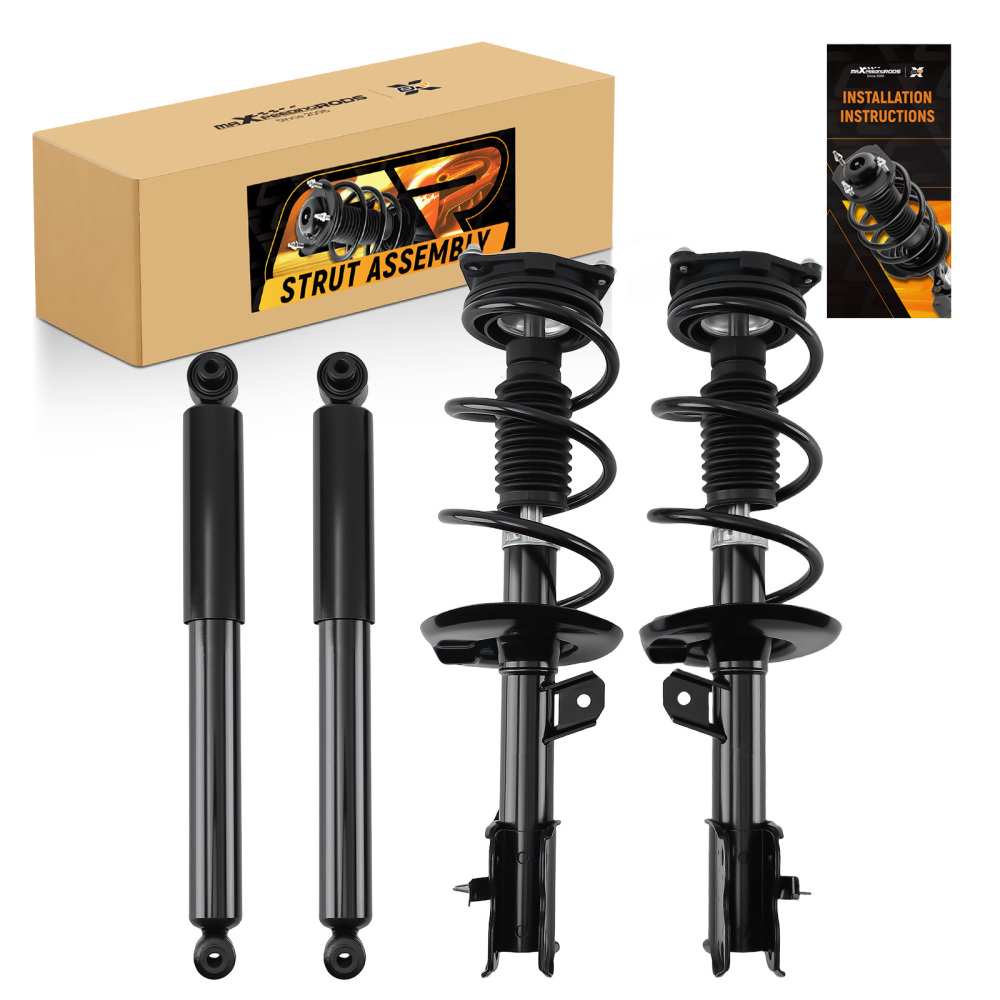 AWD Front Strut w/Coil Spring Assembly Rear Shock Kit for 2008-2012 compatible for Nissan Rogue