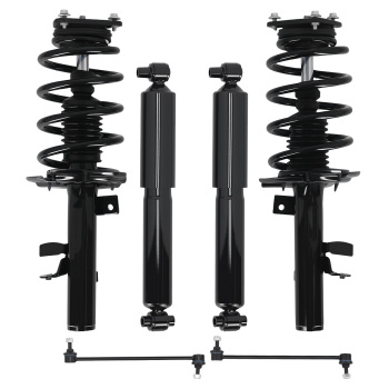 Front Rear Struts w/Coil Spring Sway Bar Link compatible for FORD TRANSIT CONNECT 2014-2018