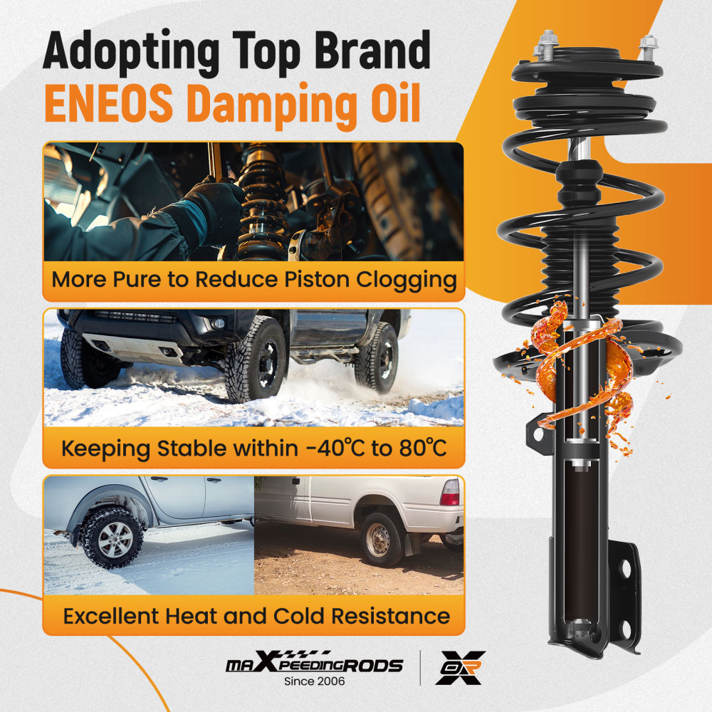 Front Rear Struts w/ Coil Springs Assembly for 2014 - 2018 2019 compatible for Toyota Corolla