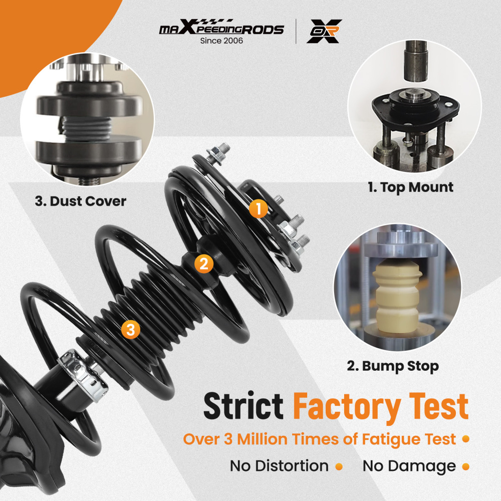 2pcs Front Struts w/Springs Suspension compatible for Mitsubishi Lancer 2002-2007 2.0L 2.4L