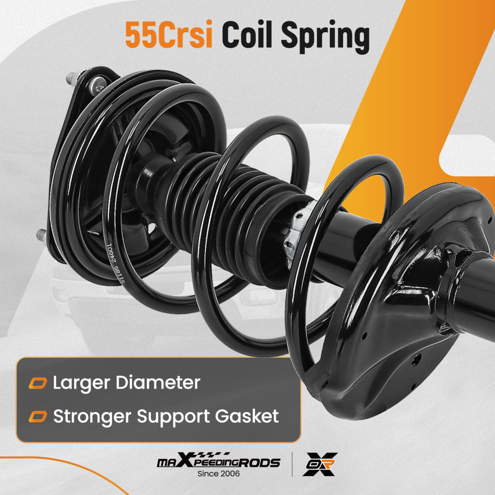 2pcs Front Struts w/Springs Suspension compatible for Mitsubishi Lancer 2002-2007 2.0L 2.4L